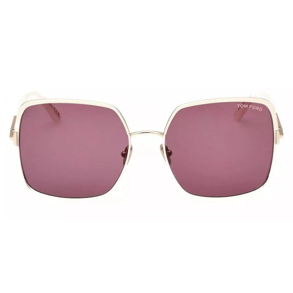New Authentic Tom Ford Brianna FT100615 327-60 Butterfly Sunglasses - Picture 3 of 3